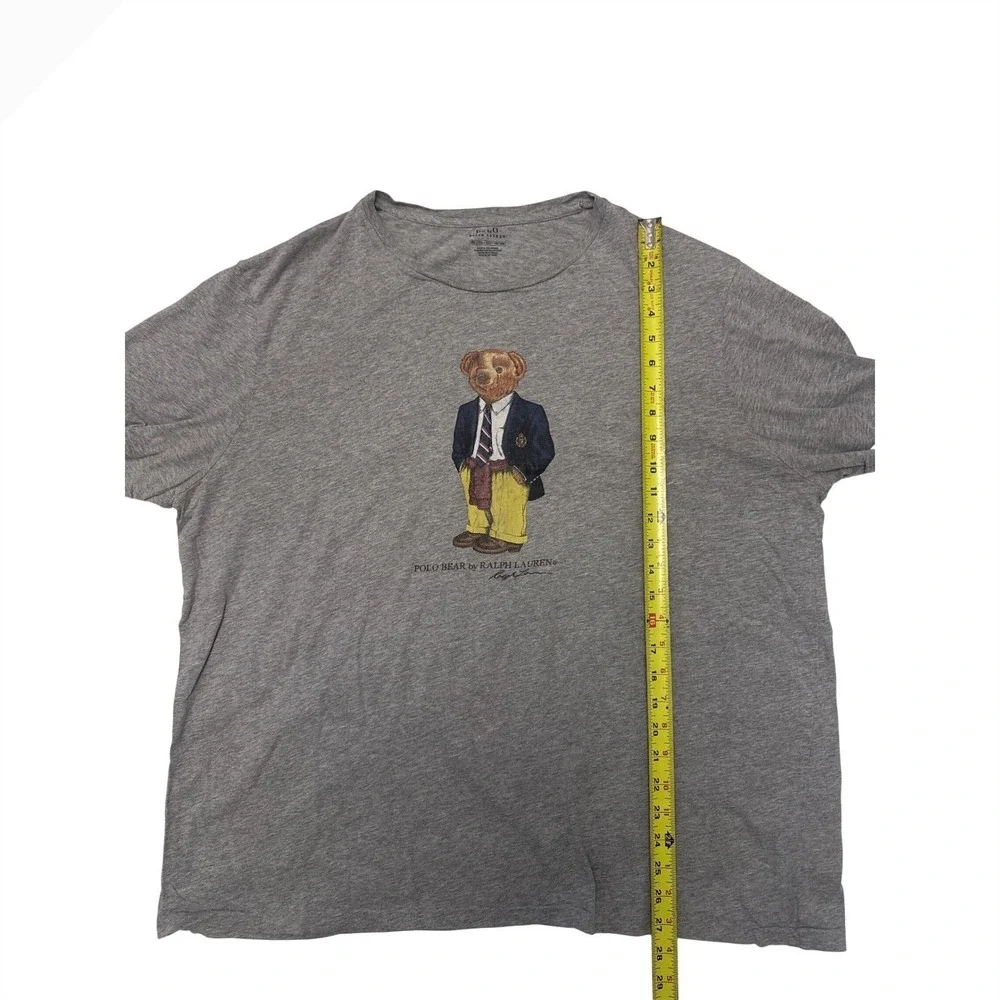 Polo Ralph Lauren T-Shirt‎ Mens XXL Grey Polo Bear Preppy Graphic Tee